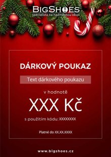 Dárkový poukaz vánoční červený