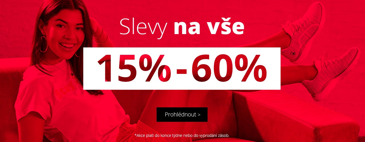 Slevy 15-60% na vše