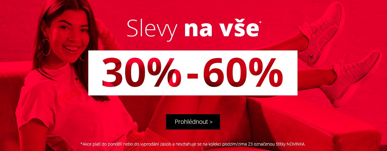 Slevy 30-60% na vše*
