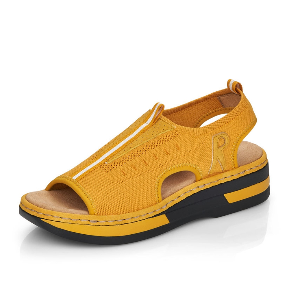 detail Dámské sandály RIEKER RIE-10201443-S4 žlutá