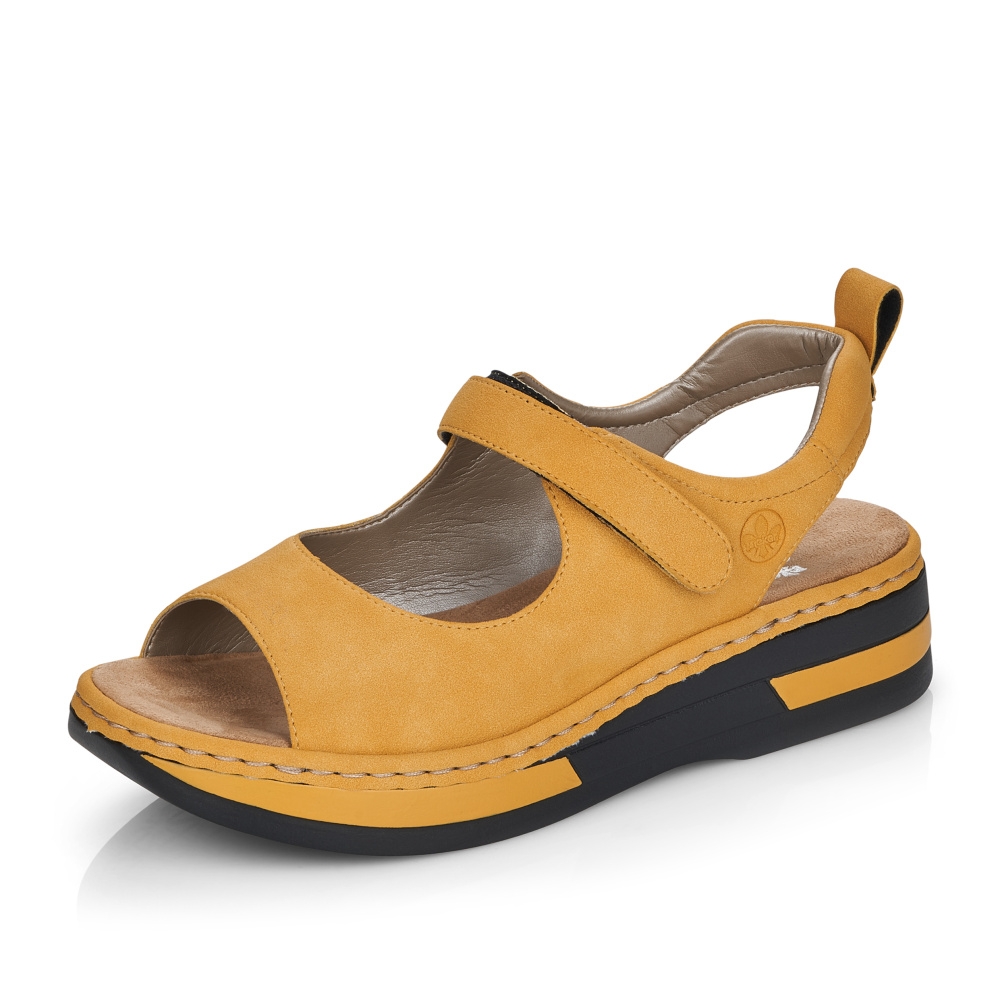 detail Dámské sandály RIEKER RIE-10201445-S4 žlutá