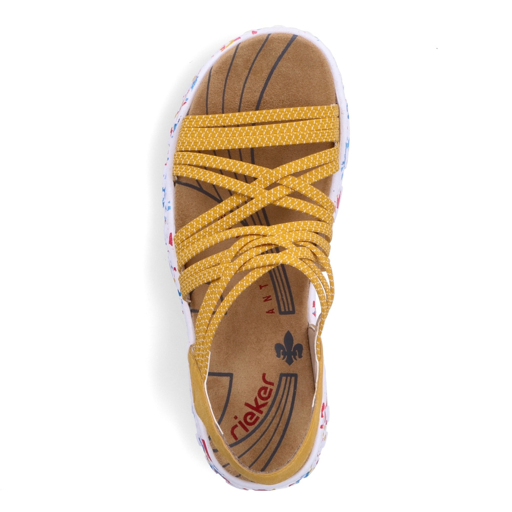 detail Dámské sandály RIEKER RIE-10202451-S3 žlutá