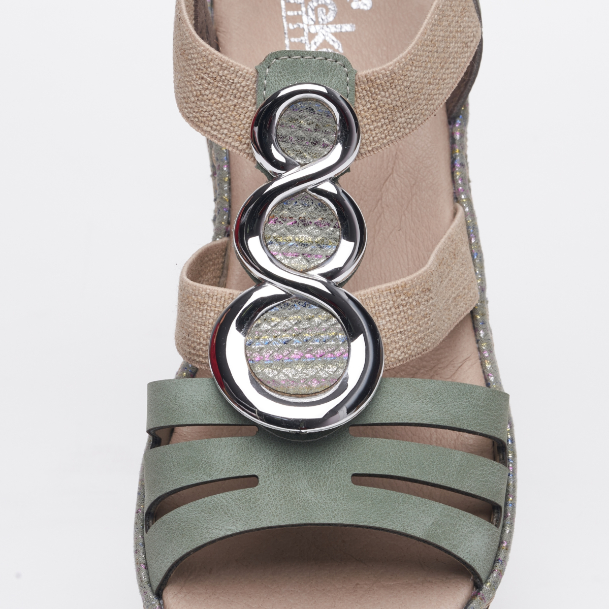 detail Dámské sandály RIEKER RIE-10202454-S3 zelená