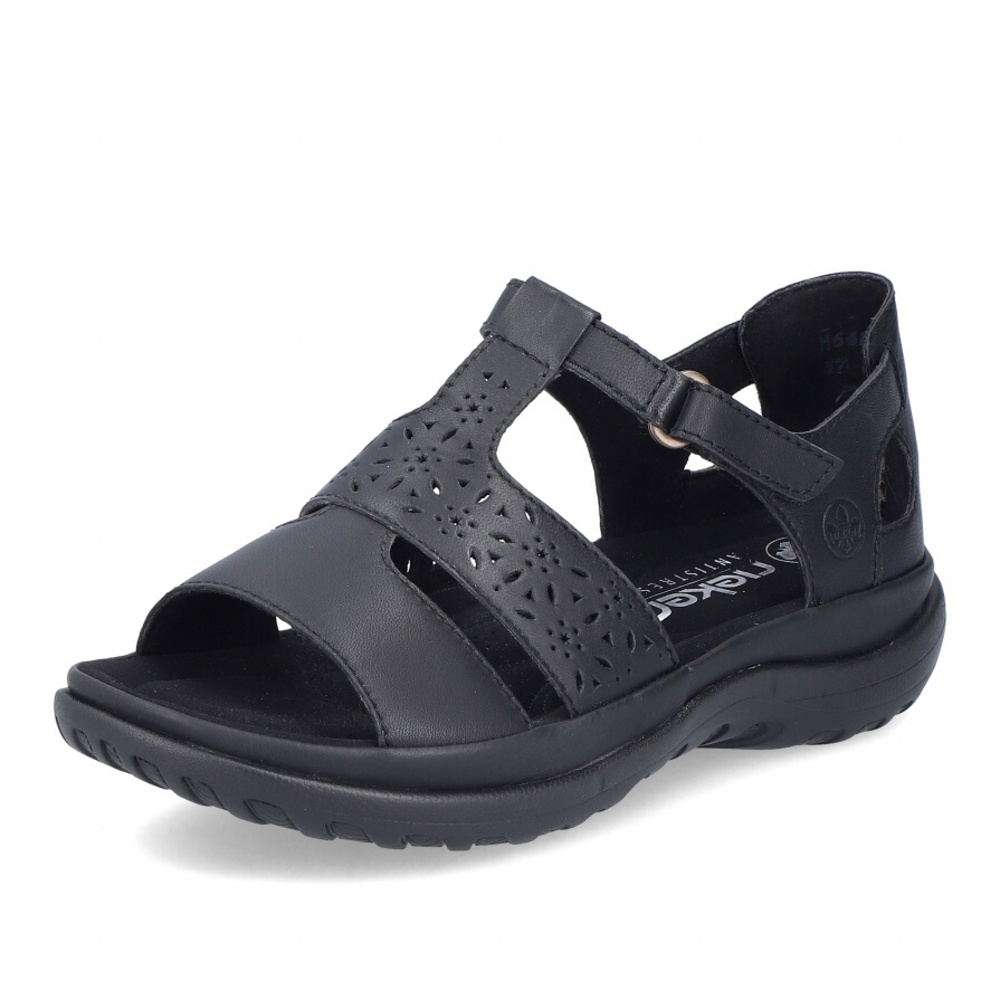 detail Dámské sandály RIEKER RIE-10203907-S4 černá