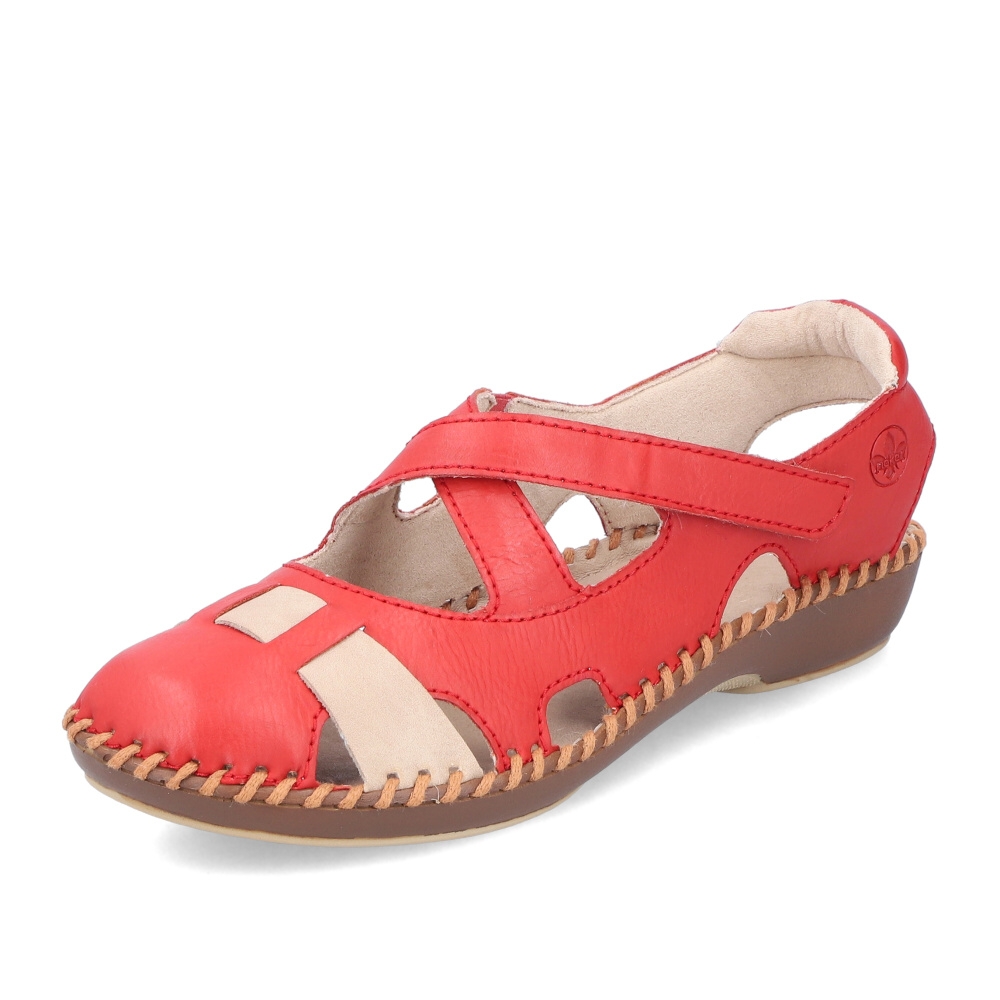 detail Dámské sandály RIEKER RIE-10203998-S4 červená